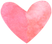 pink watercolor heart